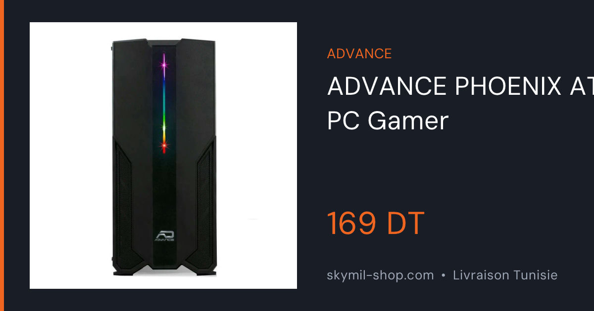ADVANCE PHOENIX ATX RGB | Boîtier Gaming Verre Trempé