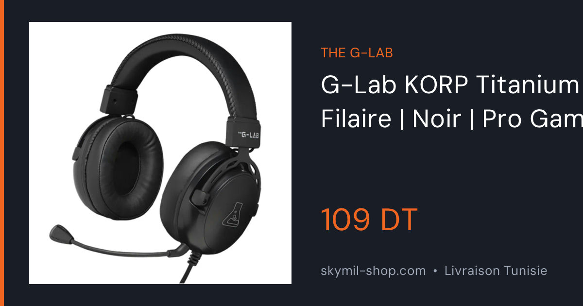G-Lab KORP Titanium - Casque Gaming Filaire Stéréo - Son Im…