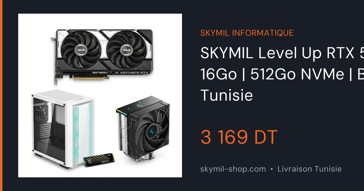 Pack Level Up RTX 5060 Ti Gaming - Tunisie