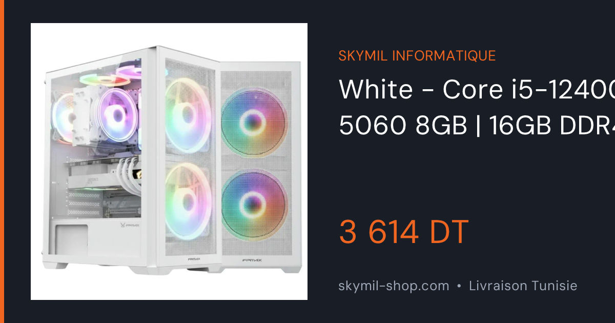 PC Gamer i5-12400F RTX 5060 - Performance 1080p Fluide