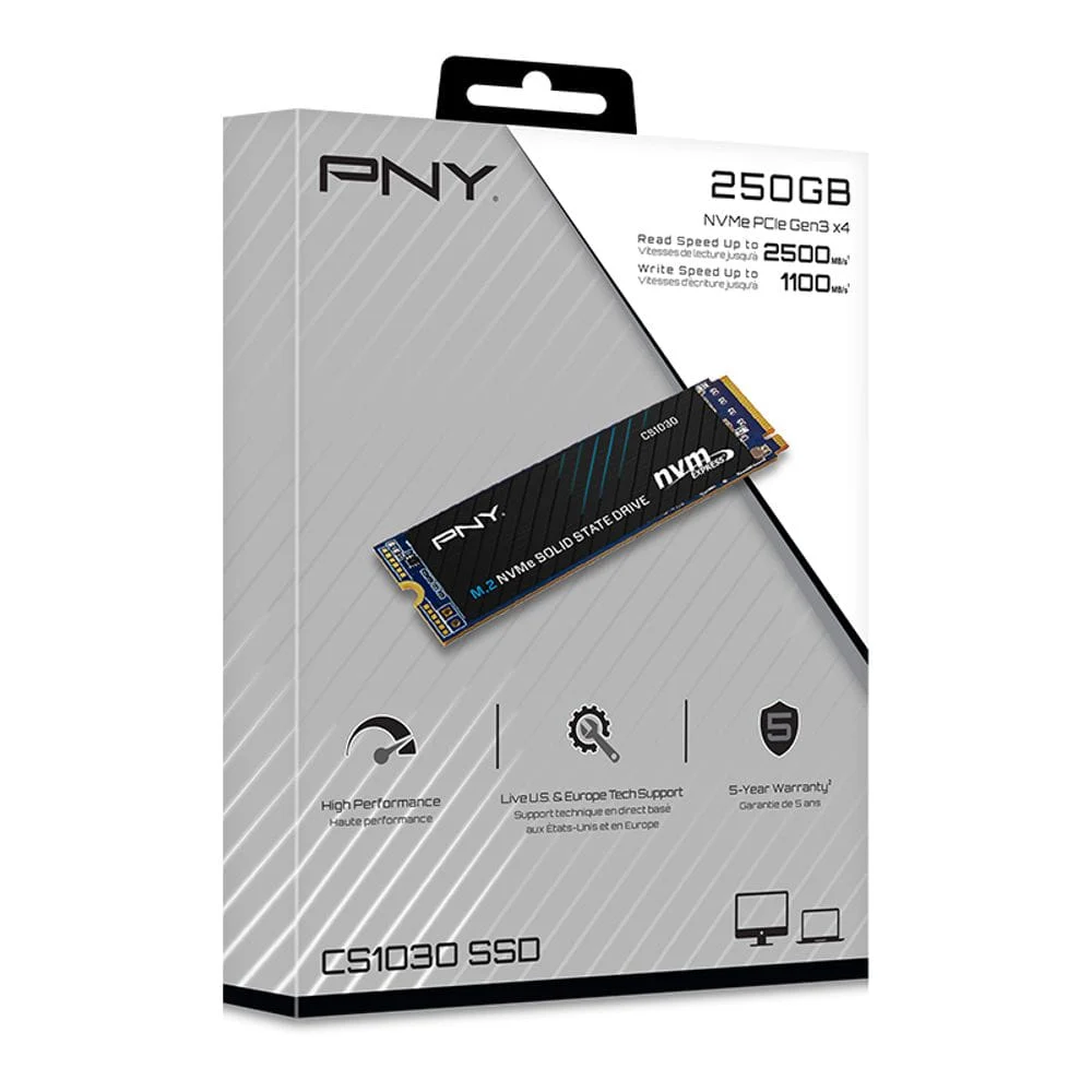 PNY CS1030 NVMe 250Go | 2000MB/s | PCIe 3.0 Rapide