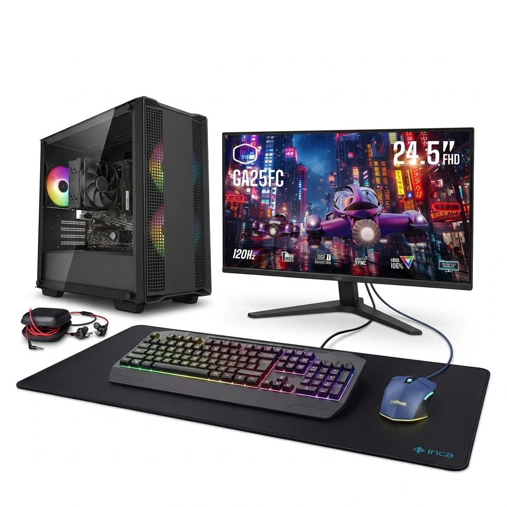 Full Setup Gamer | AMD Ryzen 3 3200G | Vega 8 | 16Go DDR4 | 256Go SSD