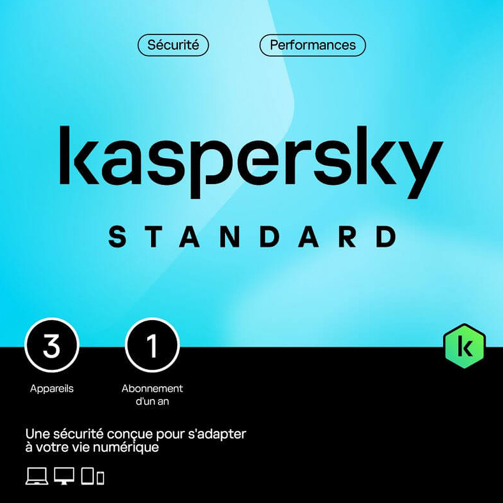 Kaspersky Standard Antivirus 3 Postes 1 An | Licence Officielle
