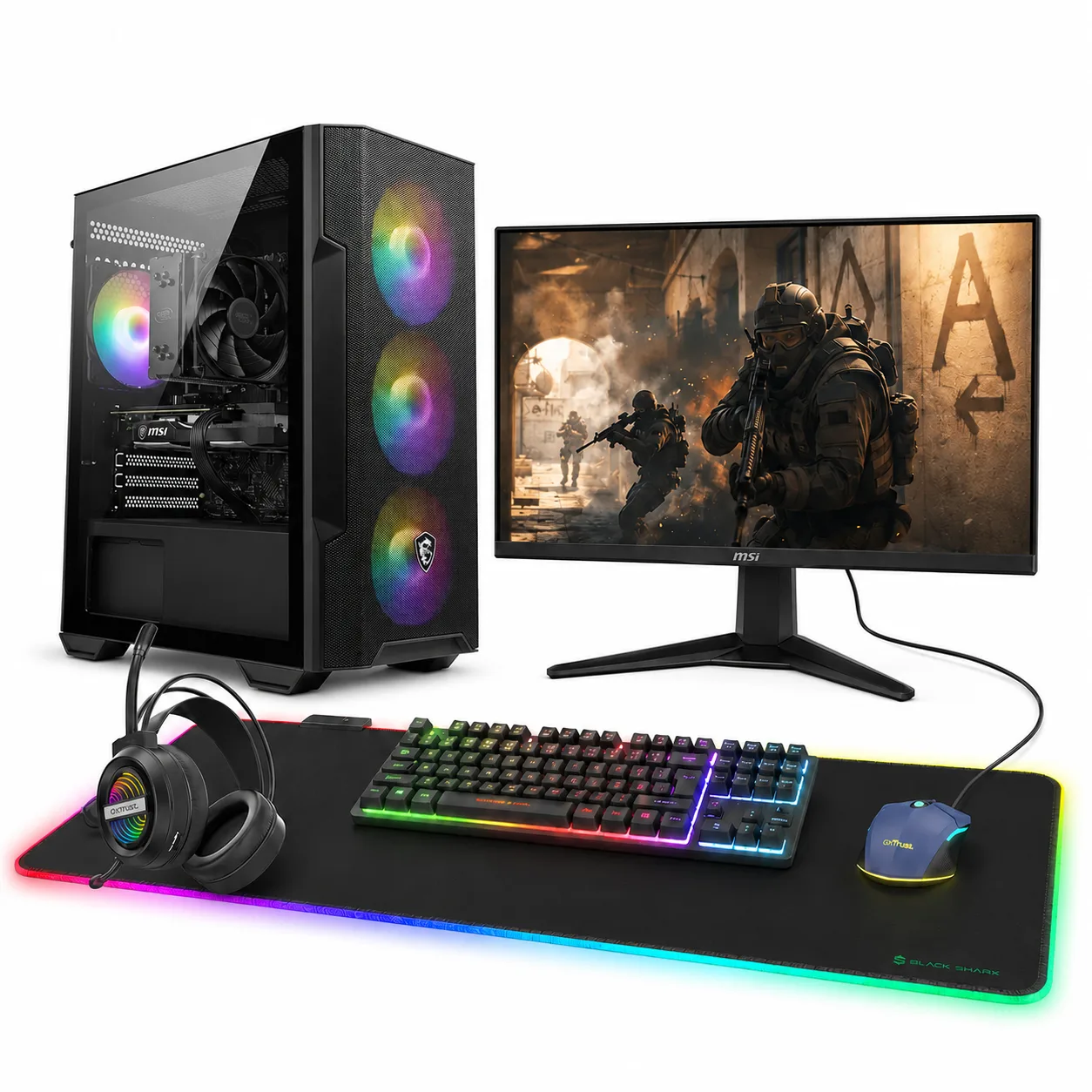 Full Setup Gamer AMD Ryzen 5 5600 | RTX 5060 8Go | 16Go DDR4 | 512Go SSD