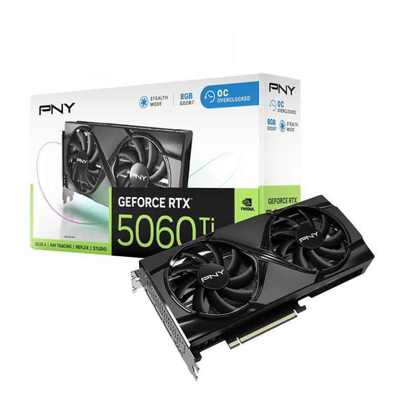 PNY RTX 5060 Ti 8Go OC Dual Fan | DLSS 1080p