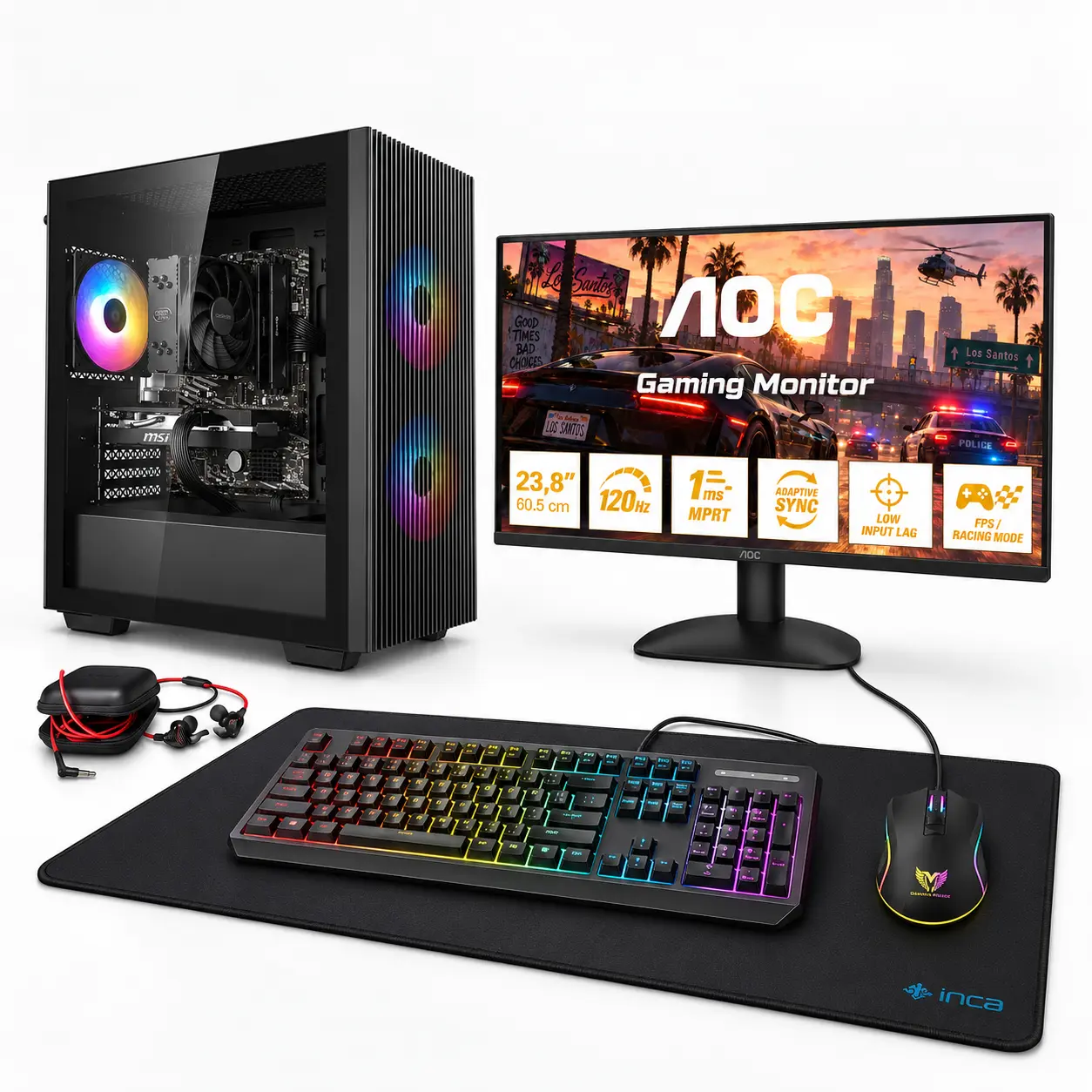 Pc Gamer AMD Ryzen 7 5700G | 16Gb Ram | 512Go SSD