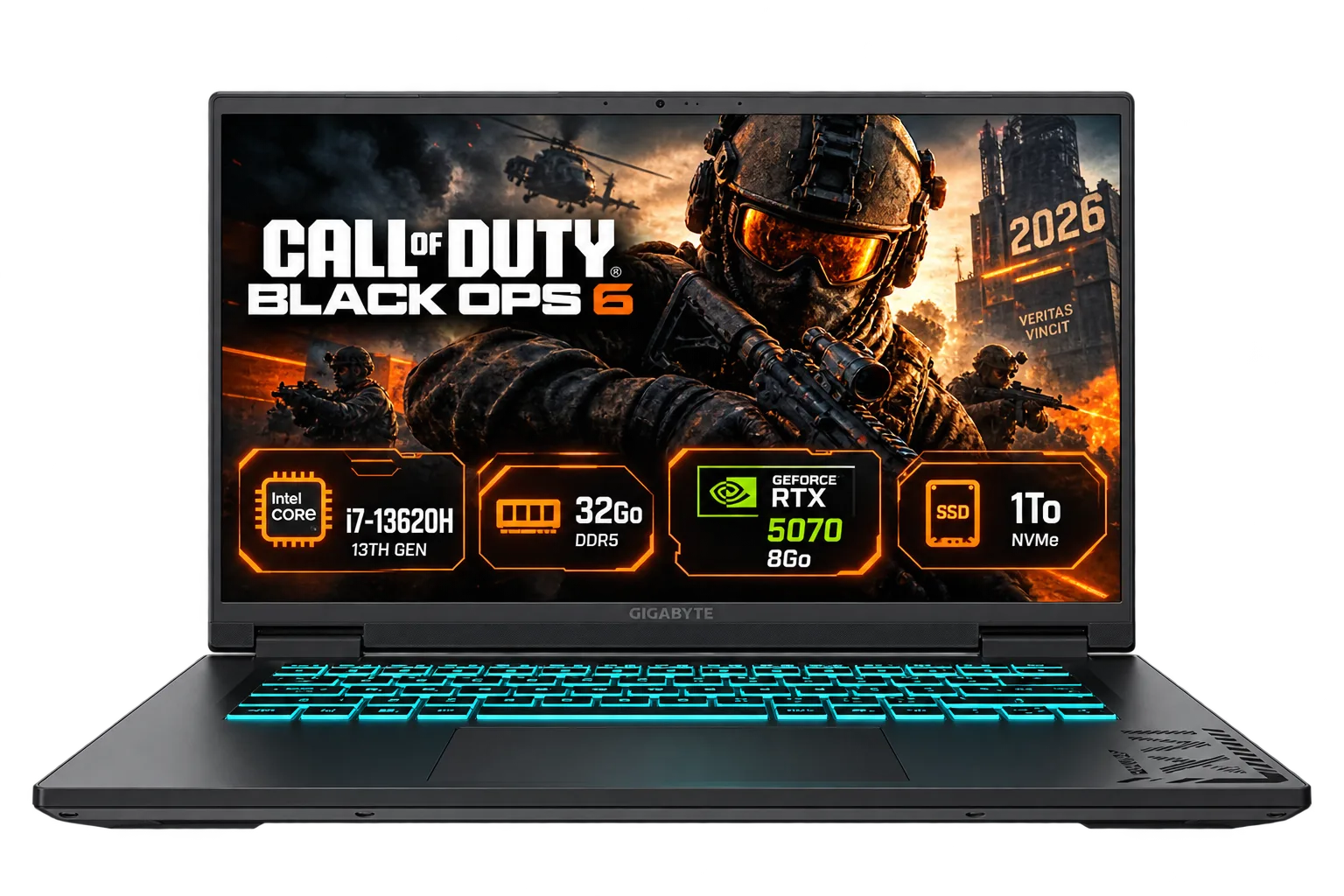 Gigabyte Gaming A16 - Core i7-13620H | 32Go | RTX 5070 8Go | 1To SSD