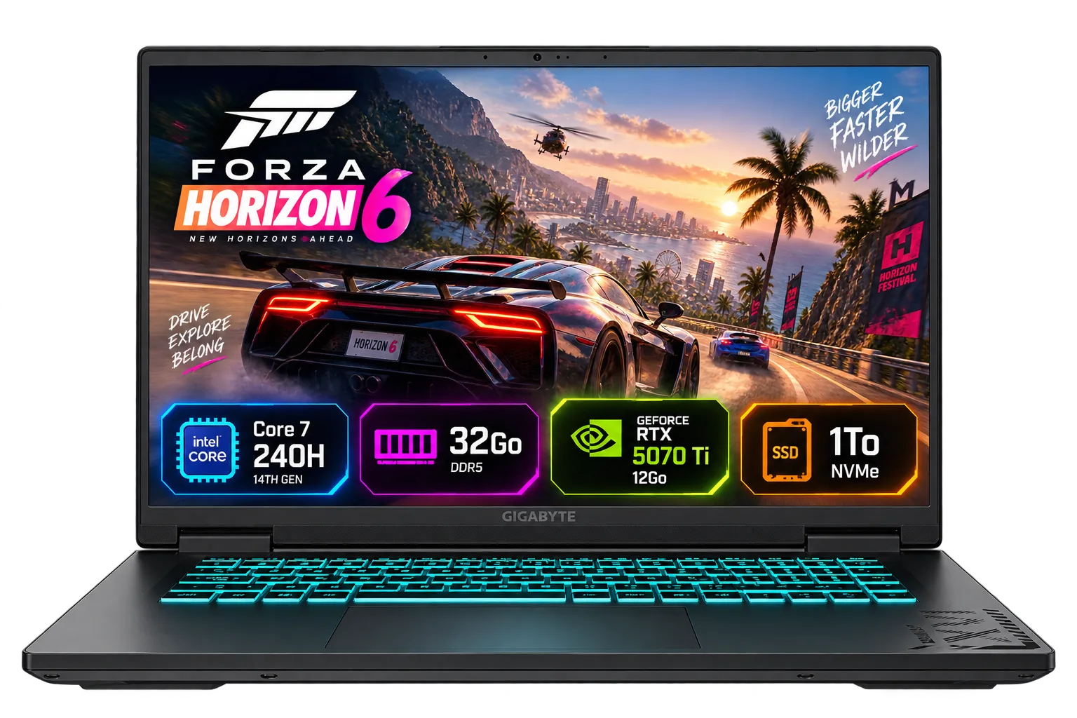 Gigabyte A16 PRO - Core 7 240H | 32Go | RTX 5070 Ti 12Go | 1To SSD