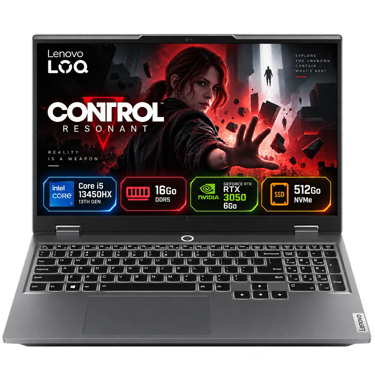 Lenovo LOQ 15IRX9 - Core i5-13450HX | 16Go | RTX 3050 6Go | 512Go SSD