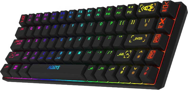 AQIRYS MIRA Noir | 65% | Outemu Red | Triple Mode