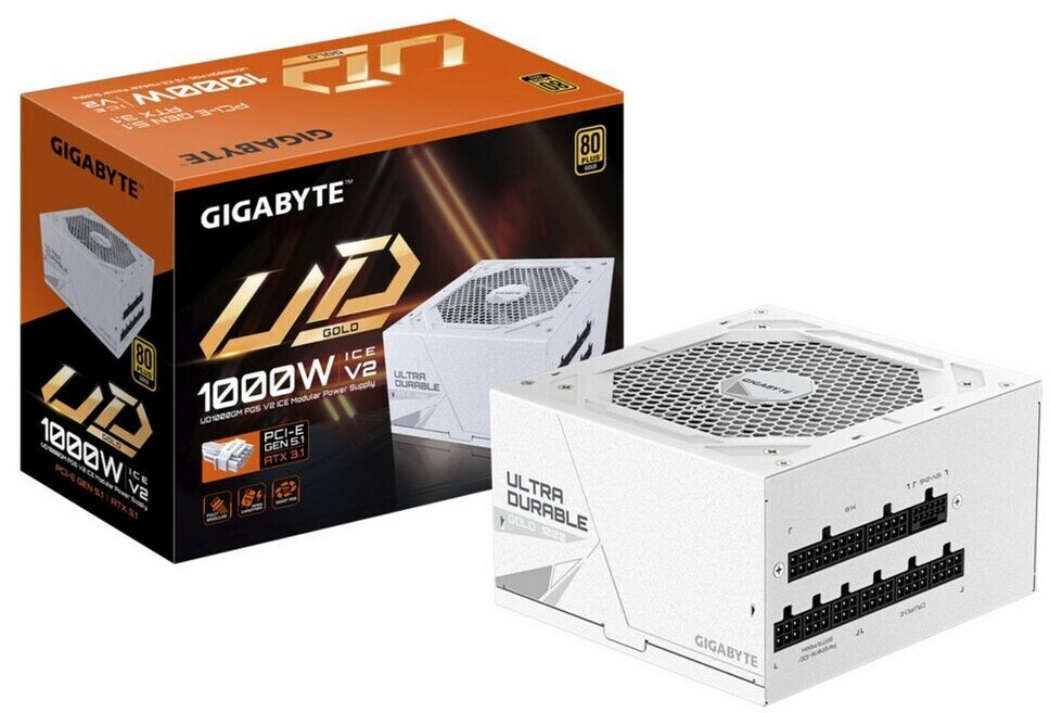 Gigabyte UD1000GM PG5 1000W 80+ Gold Modulaire Blanc | Fiable