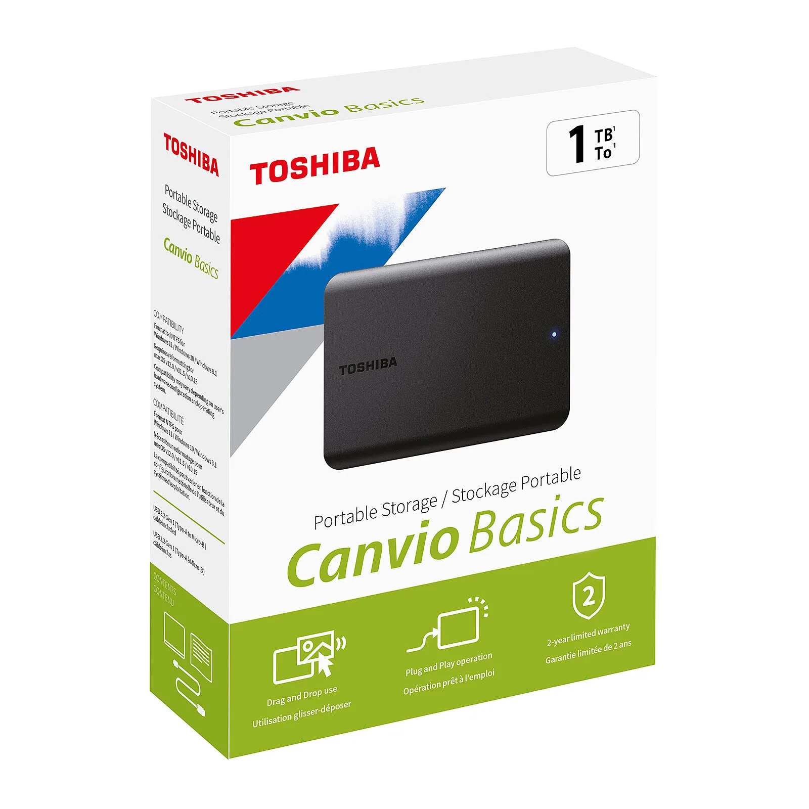 Toshiba Canvio Basics 1To Disque Externe | Backup