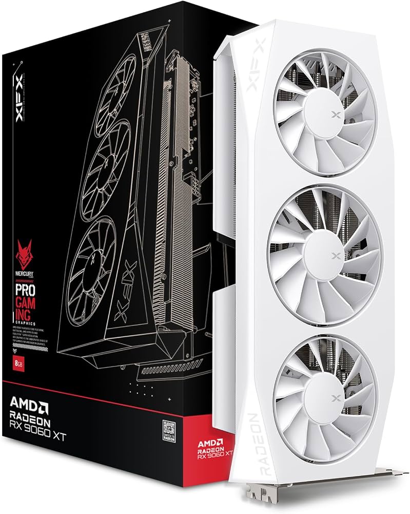 XFX Mercury RX 9060 XT 16Go Blanc OC | FSR3 Performance