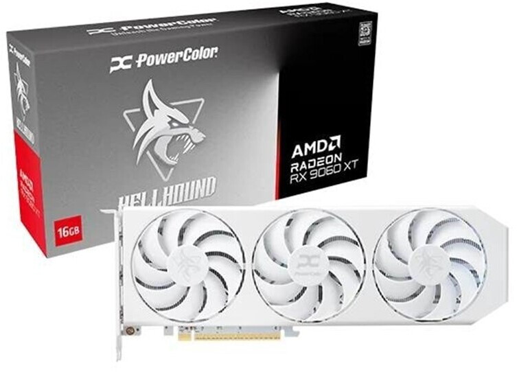 PowerColor Hellhound RX 9060 XT 16Go Blanc | FSR 1440p