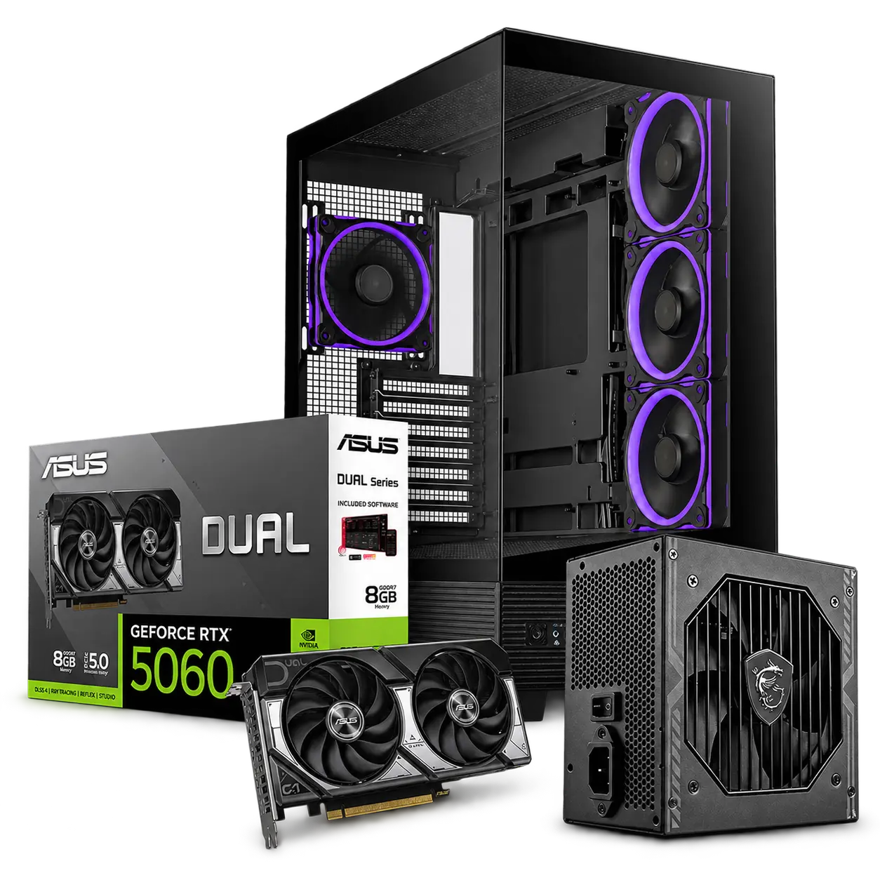 Pack Level Up RTX 5060 8 Go | 650 W 80+ Bronze | Boîtier ATX