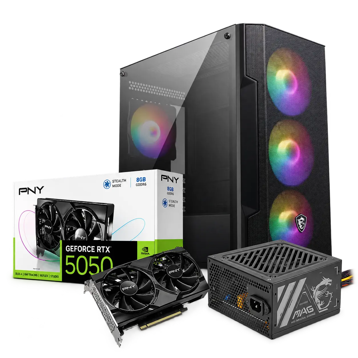 Pack Level Up RTX 5050 8 Go | 500 W 80+ | Boîtier Micro-ATX