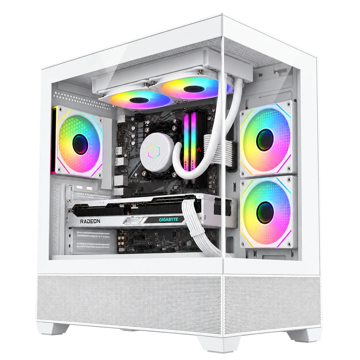 PC Gamer White Ryzen 7 5700X | RX 9060 XT 16Go | 16Go DDR4