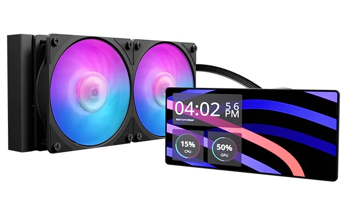 Cooler Master MasterLiquid Core LCD 240 Noir | Écran 6 pouces | 240 mm