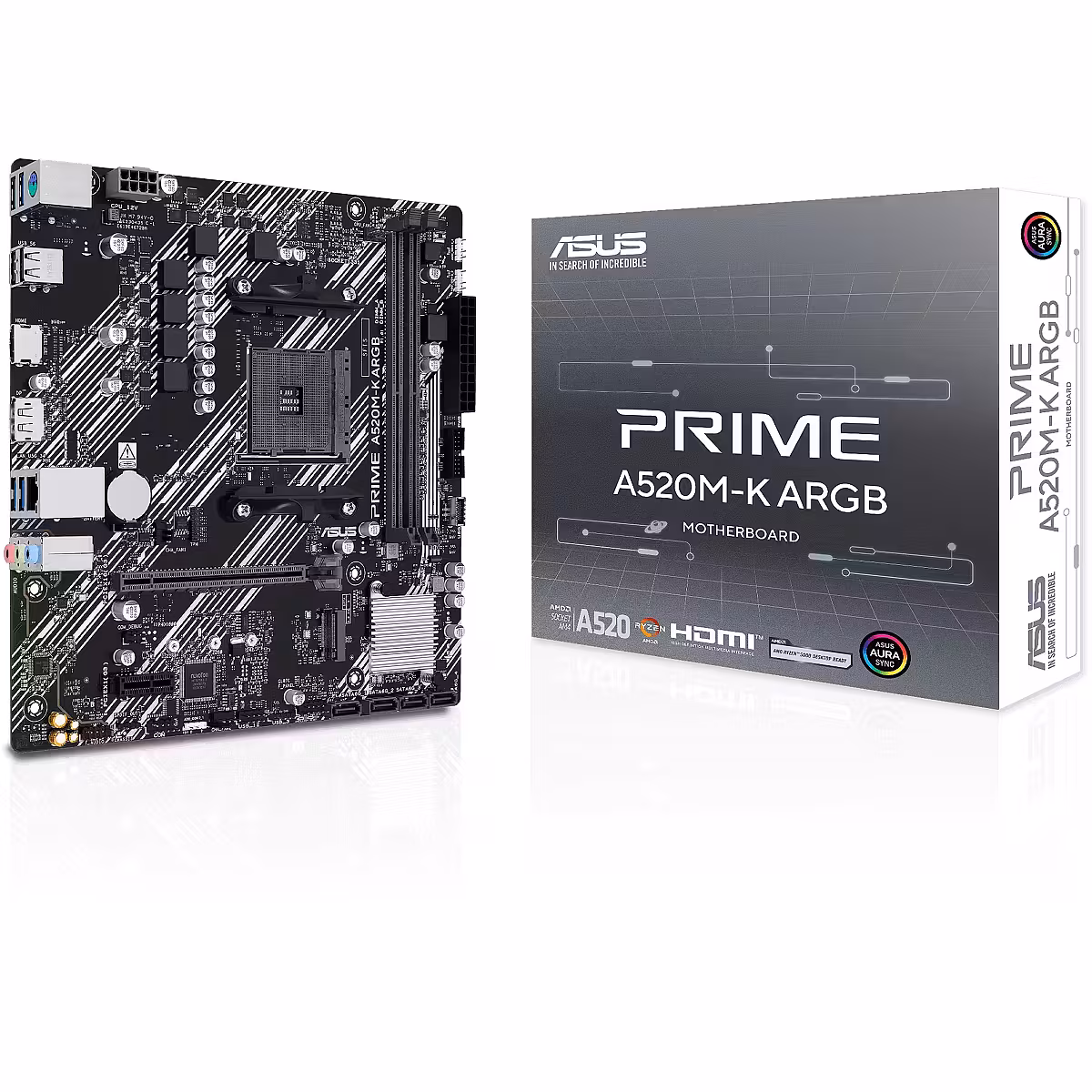 ASUS PRIME A520M-K ARGB - Carte mère AM4 Micro-ATX