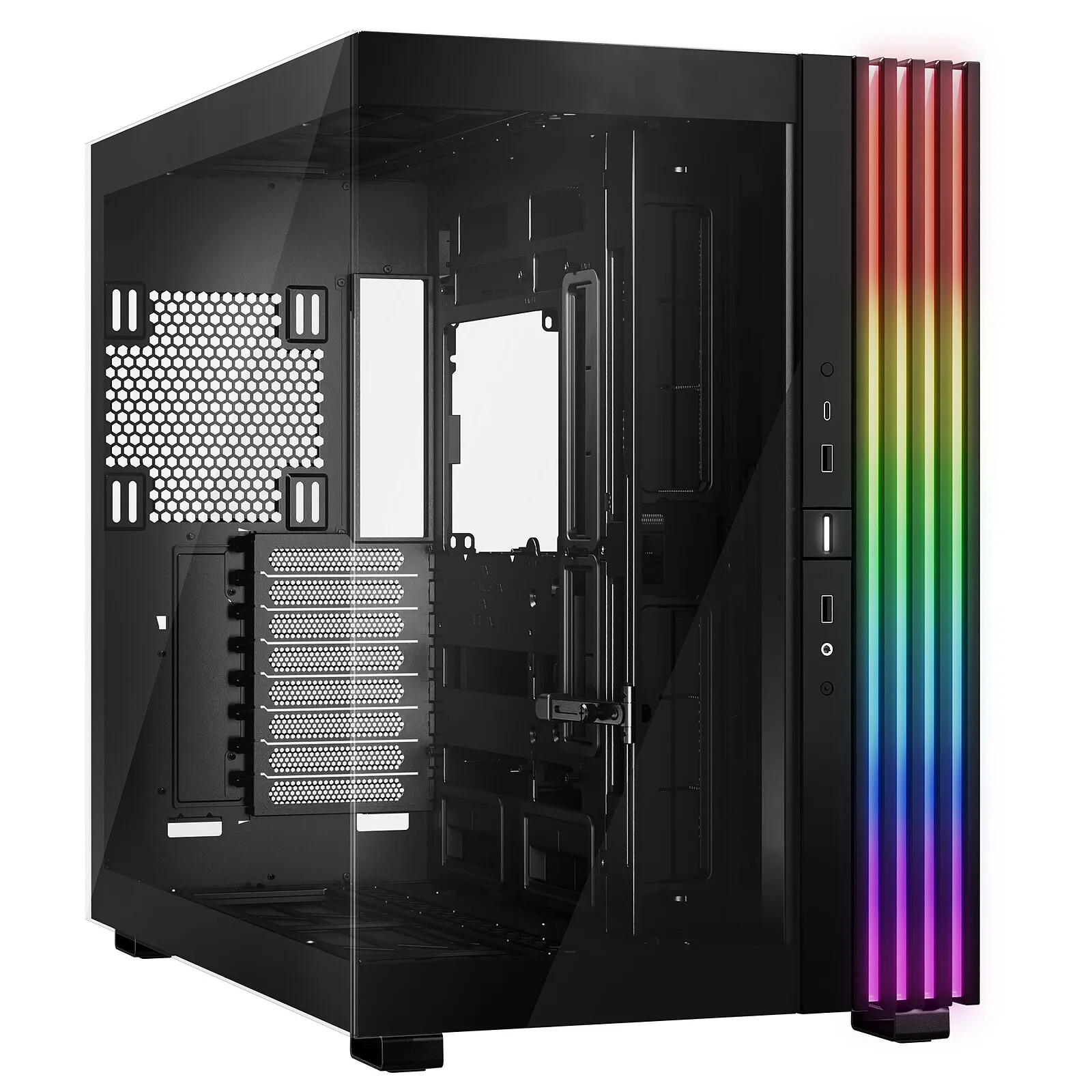 Boîtier PC be quiet! Light Base 900 DX noir grand tour en verre trempé avec bande ARGB allumée
