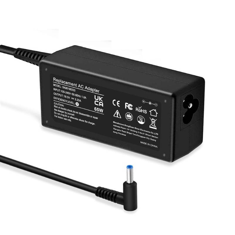 Chargeur compatible pour PC portable avec bloc, câble et embout rond