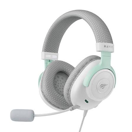 Casque gamer HAVIT H2230E noir avec détails cyan et micro