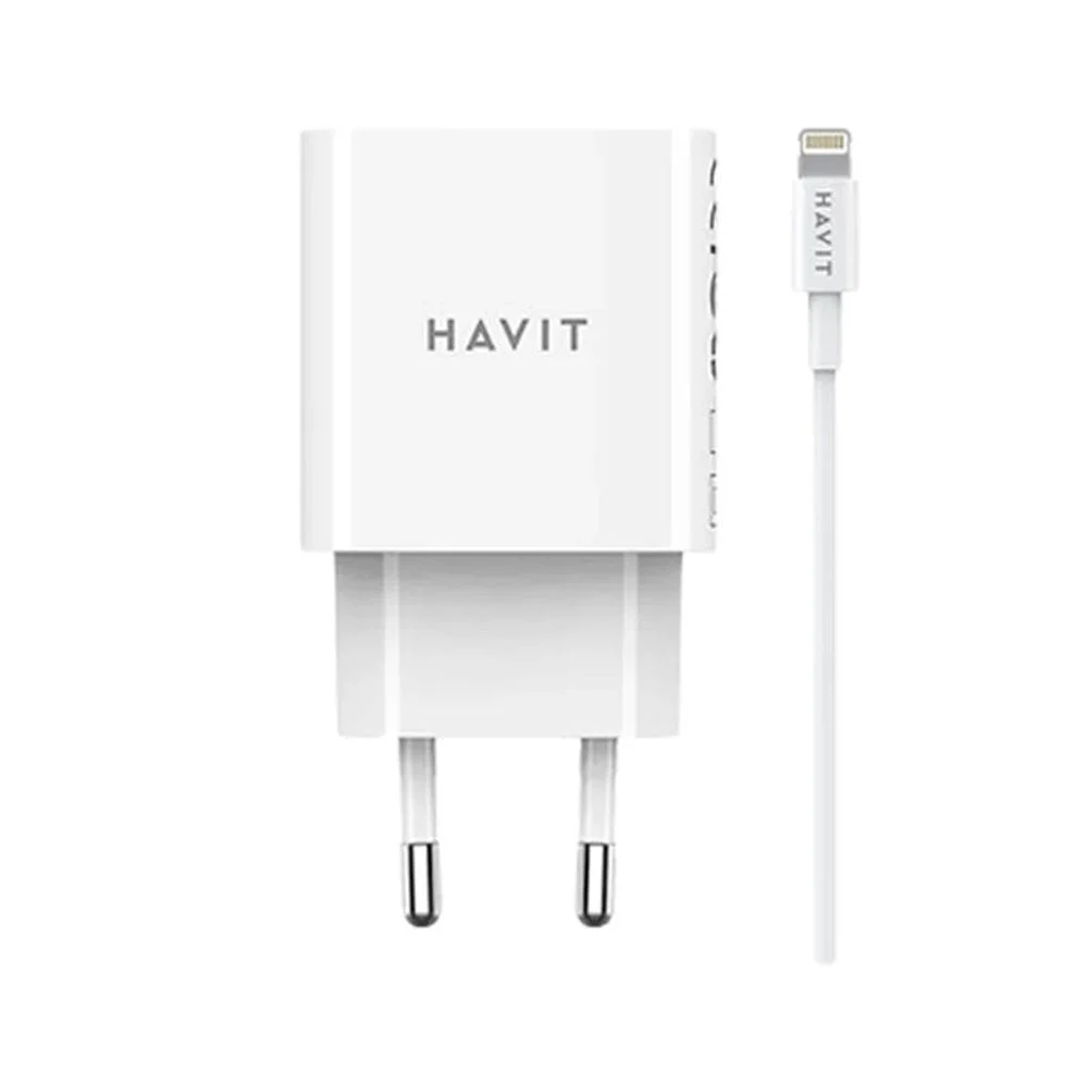 Chargeur secteur HAVIT ST914 20 W et câble USB-C vers iPhone