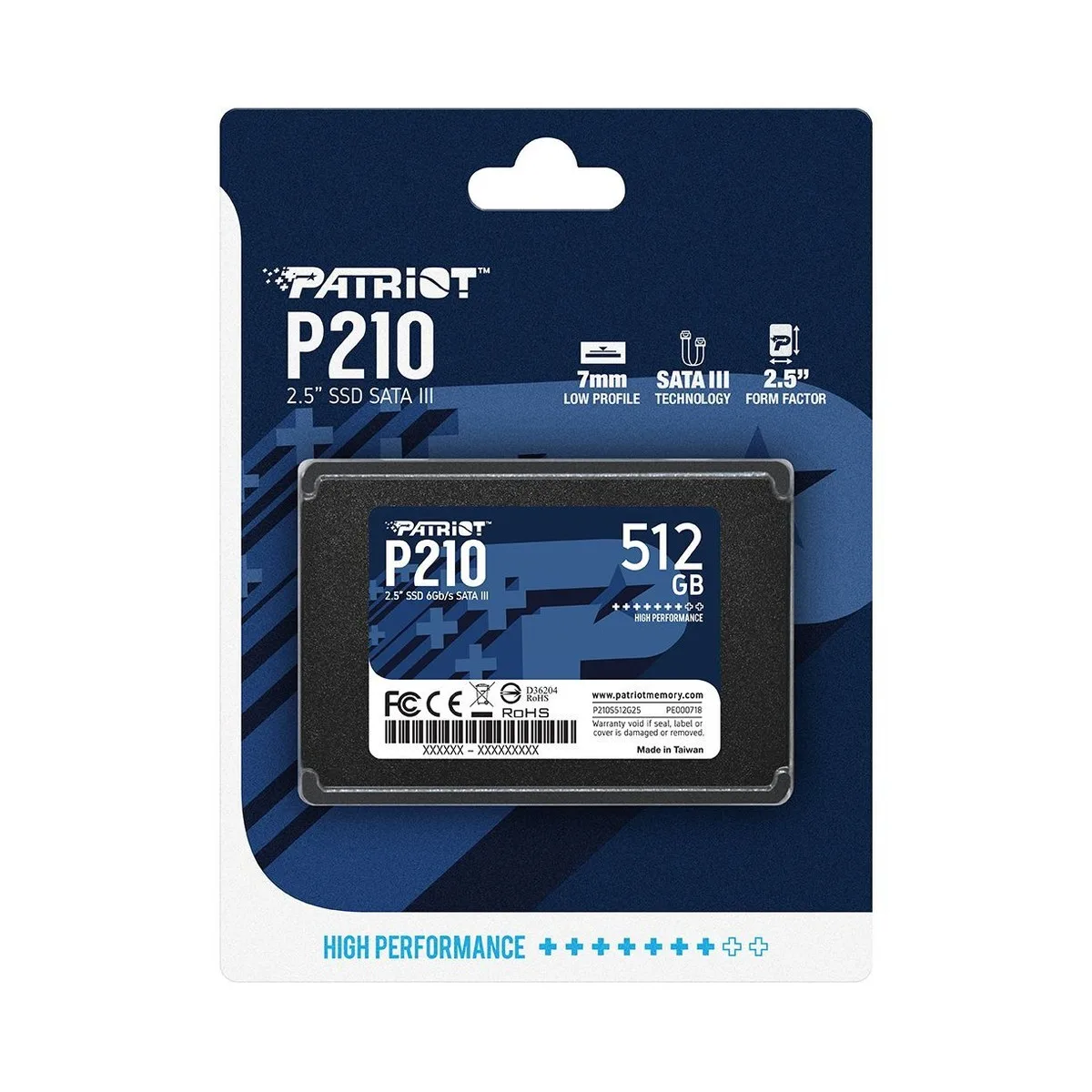SSD Patriot P210 512 Go SATA III 2,5 pouces