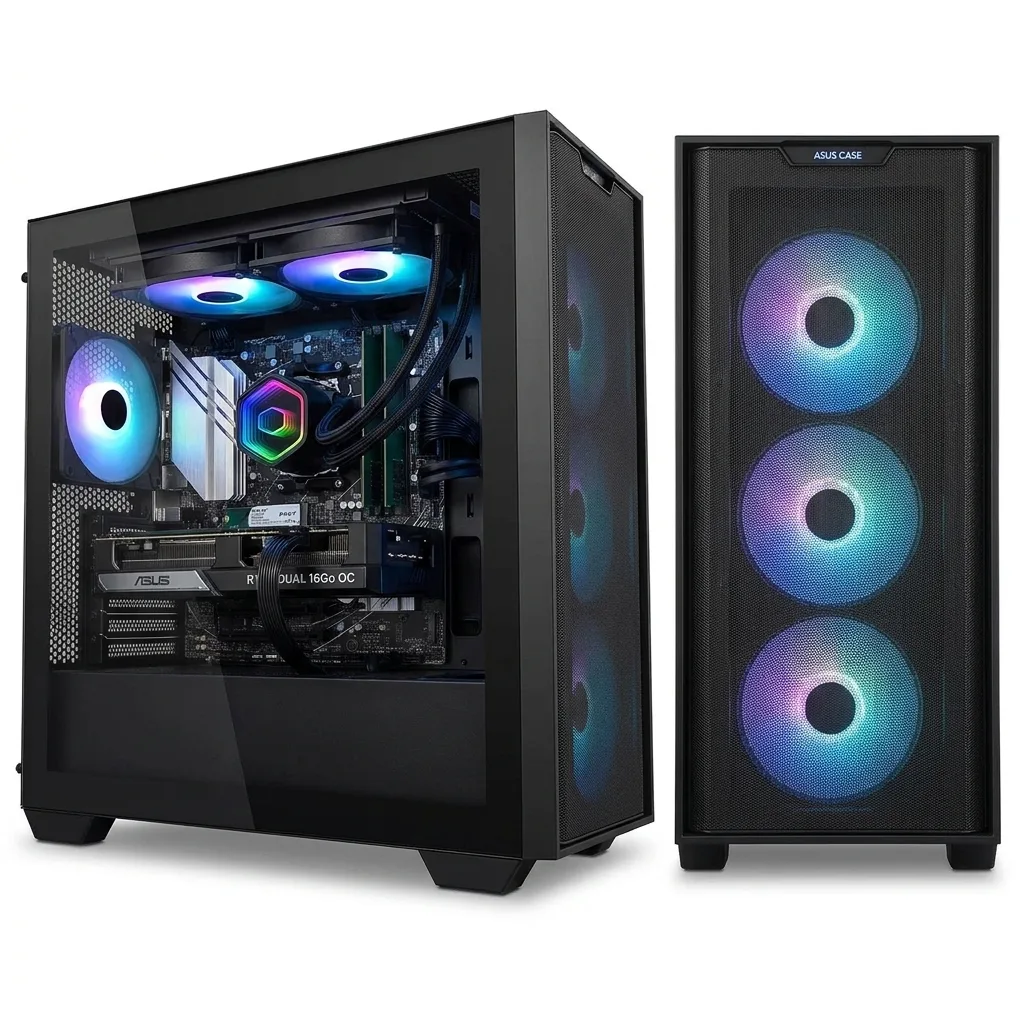 Pc Gamer Asus Ryzen 5 9600X | RTX 5060 Ti | 16Go DDR5 | 500Go SSD
