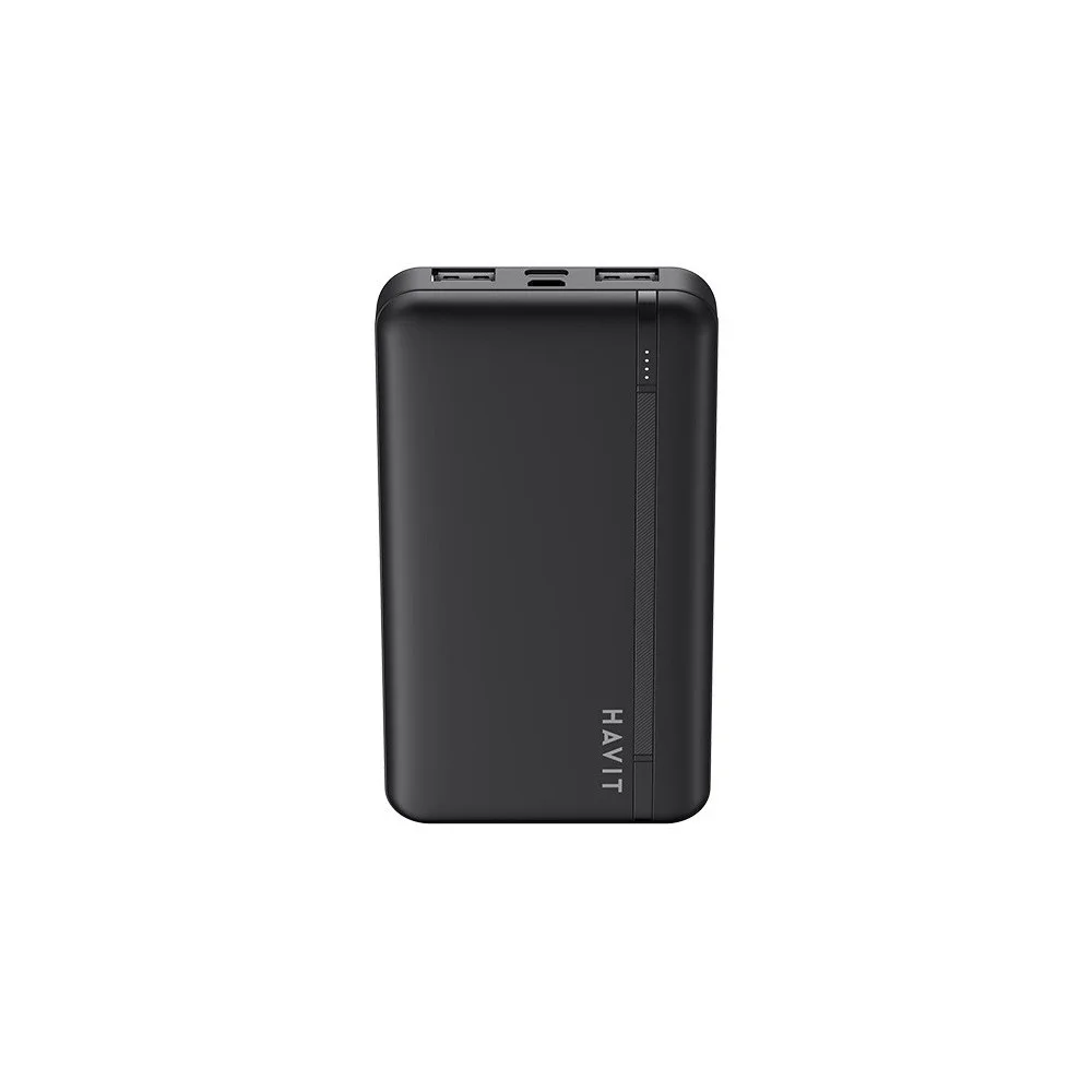 Batterie externe HAVIT PB89 noire de 10 000 mAh avec ports USB
