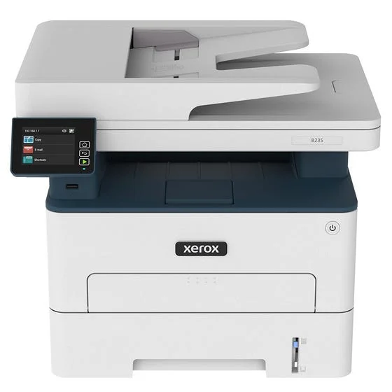 Multifonction laser monochrome Xerox B235 avec chargeur de documents et écran tactile, vue de face