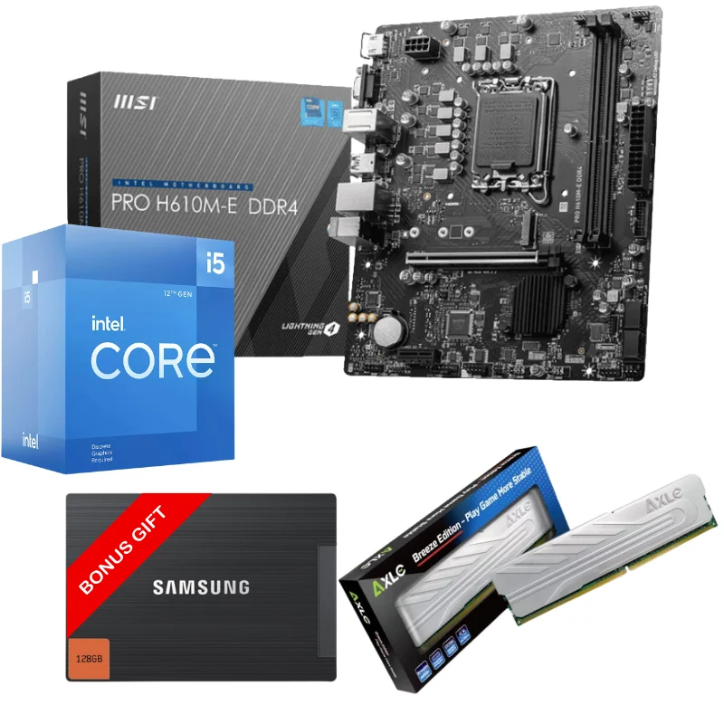 LEVEL UP i5-12400F + SSD Samsung 128Gb Offert