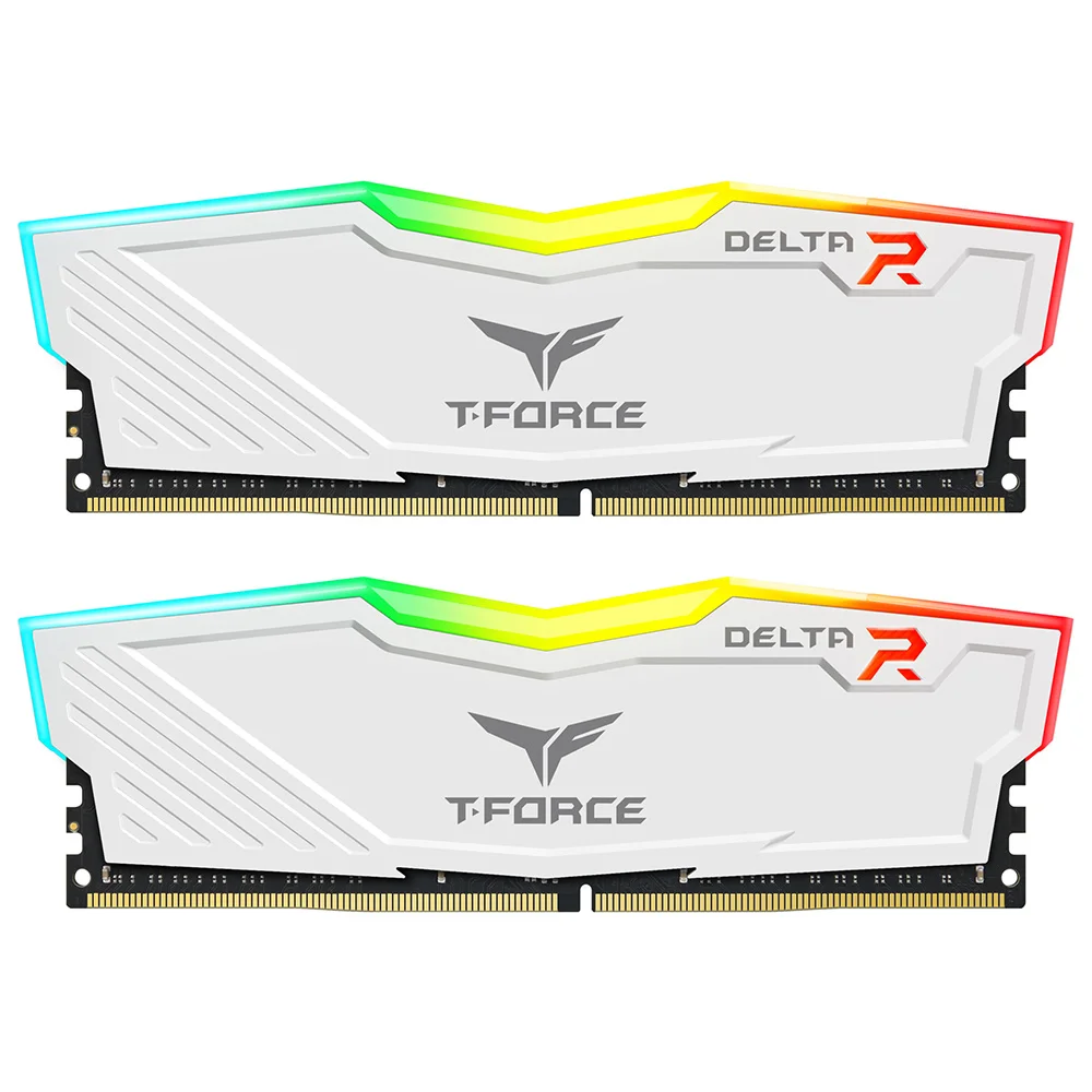 Team Group T-Force Delta RGB 16Go (2x8Go) DDR4 3200MHz Blanc | PC Gamer