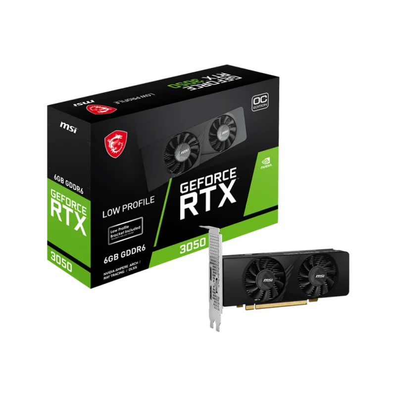MSI RTX 3050 LP 6Go GDDR6 OC | DLSS 1080p