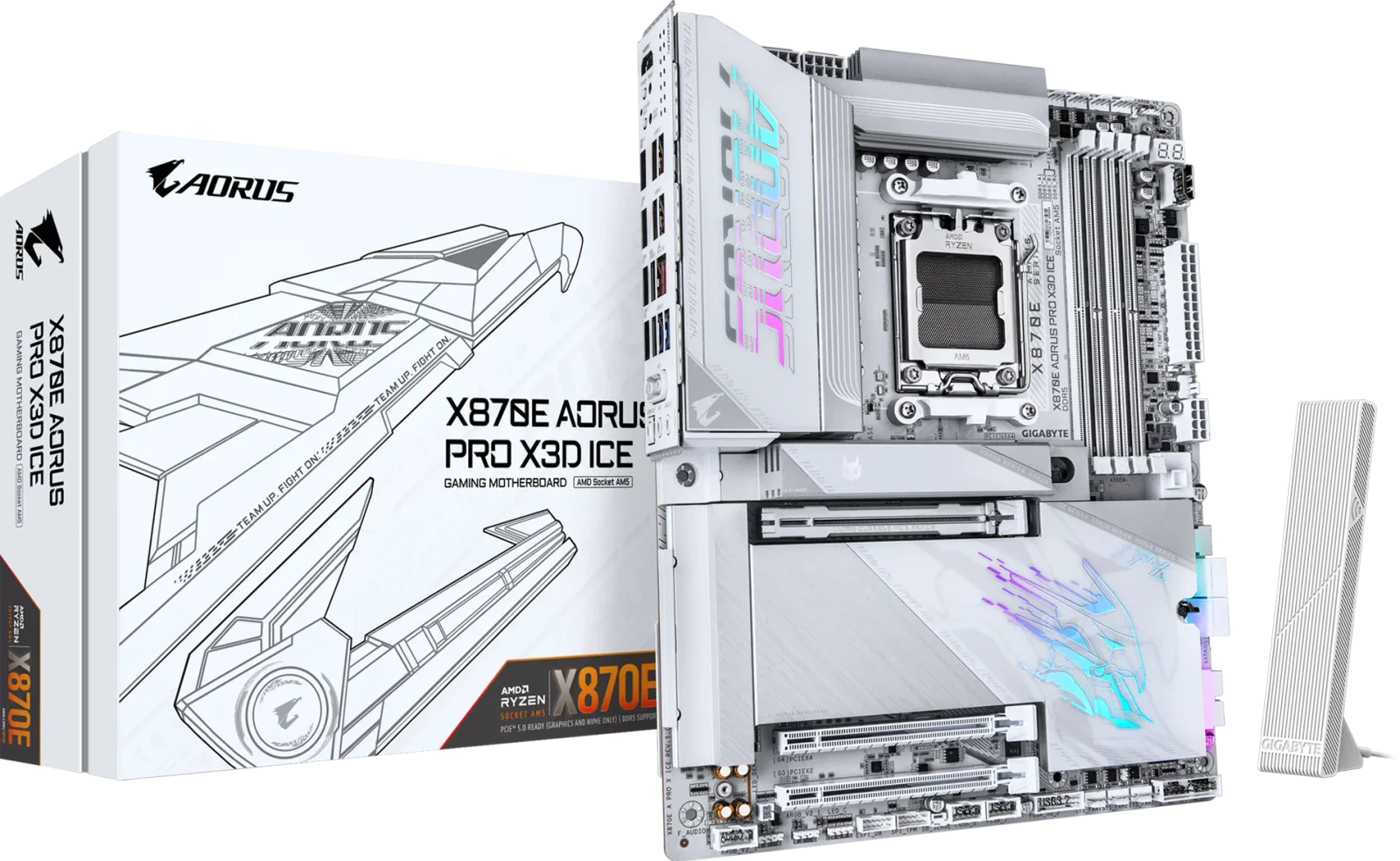 AORUS X870E AORUS PRO X3D ICE | AM5 DDR5 | PCIe 5.0 Gaming