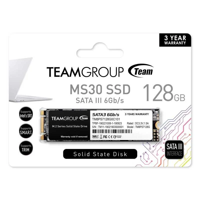 Team Group MS30 SSD M.2 128Go | 500MB/s | SSD Gaming