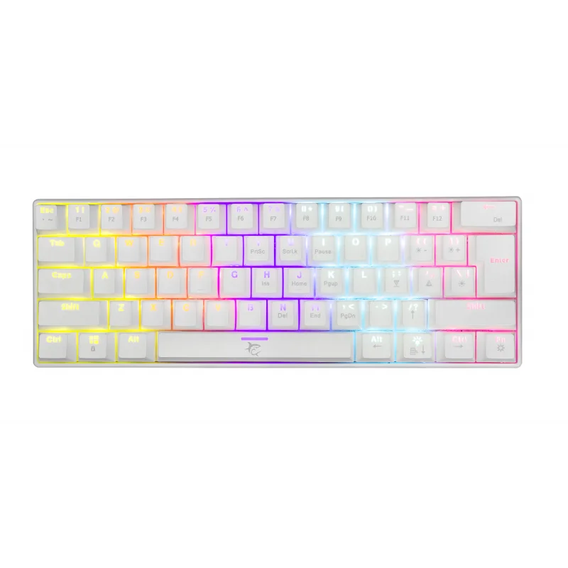 White Shark SHINOBI | 60% | Brown Switch | Blanc | Filaire