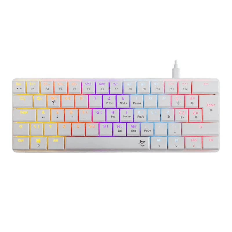 White Shark Nagamaki | Compact | Red Switch | Blanc | Filaire