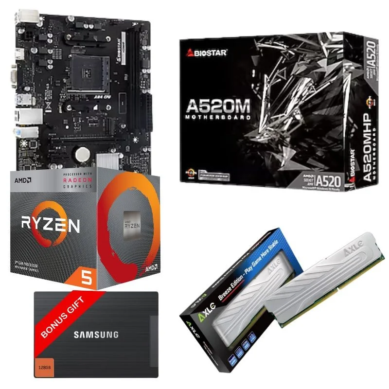 LEVEL UP Ryzen 5 3400G + SSD Samsung 128Gb Offert