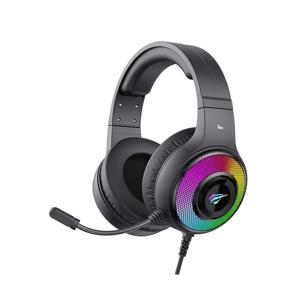 Casque gamer HAVIT H2042d noir avec micro et éclairage RGB