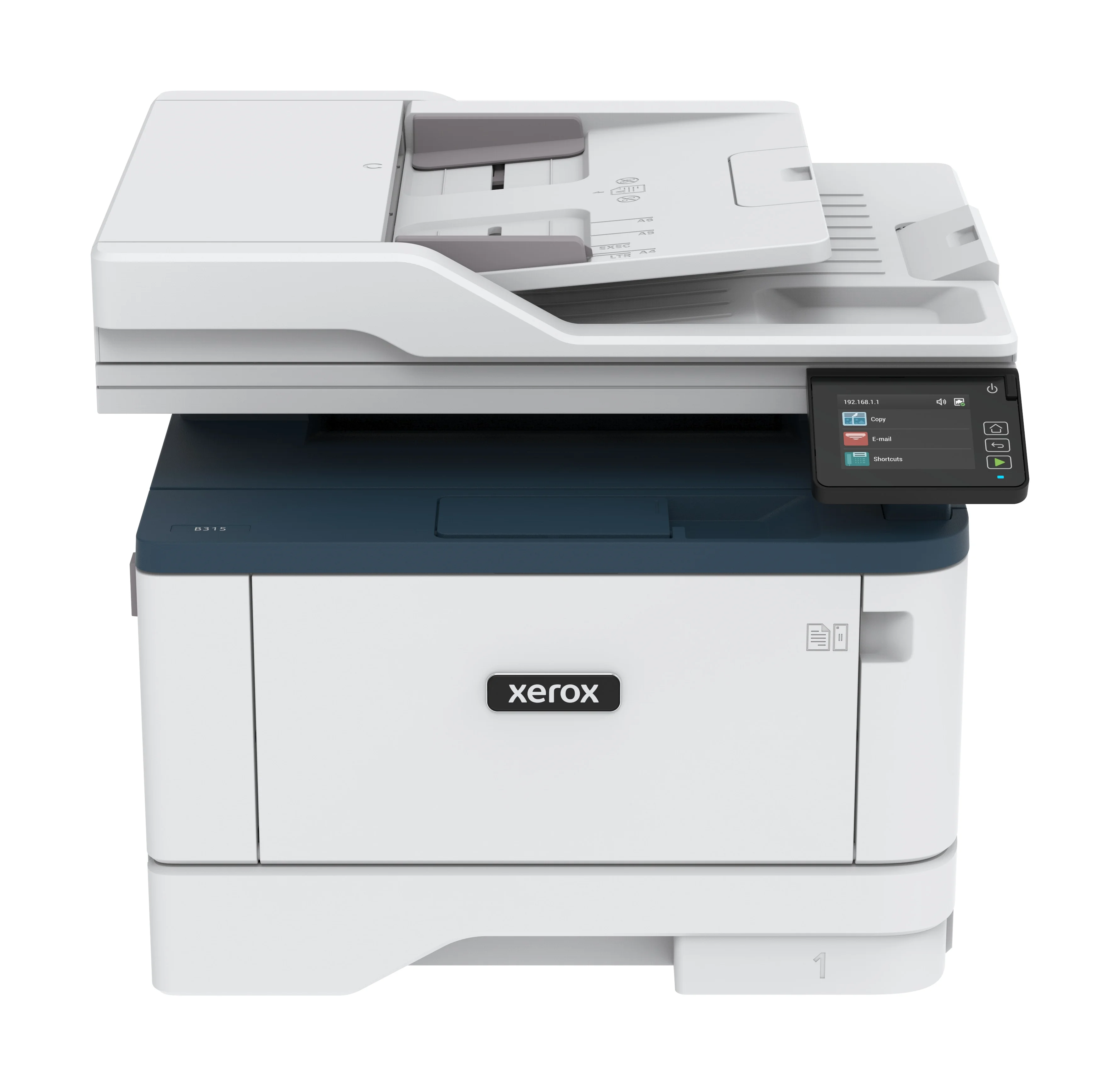 Multifonction laser monochrome Xerox B315 avec chargeur de documents, vue de face