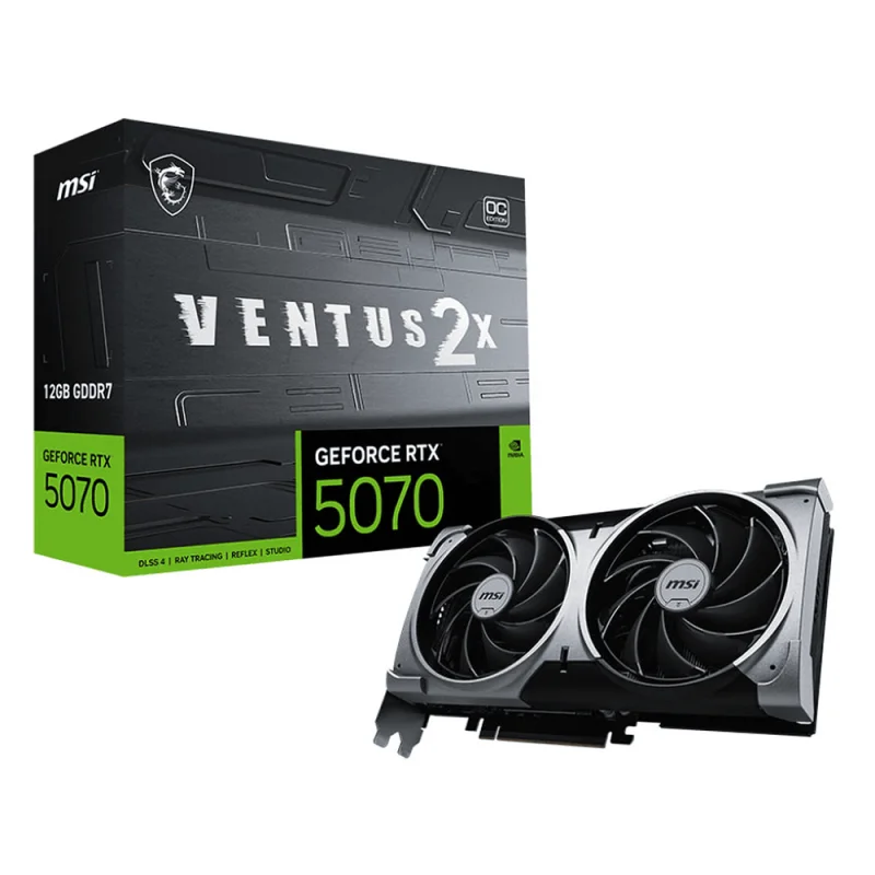 MSI RTX 5070 Ventus 2X OC 12Go GDDR7 | RTX 1440p