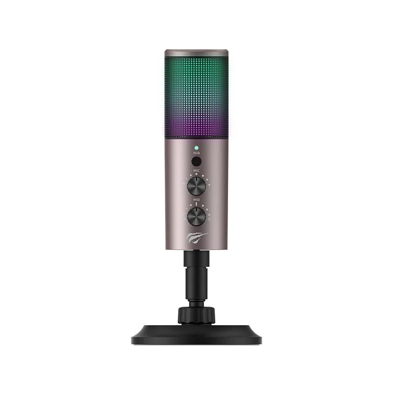 Micro gamer HAVIT GK61 noir avec éclairage RGB vu de face