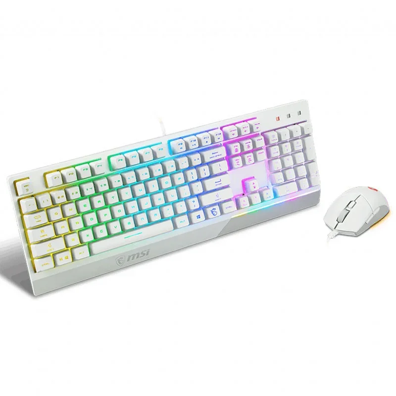 MSI Vigor GK30 AZERTY + Clutch GM11 — blanc