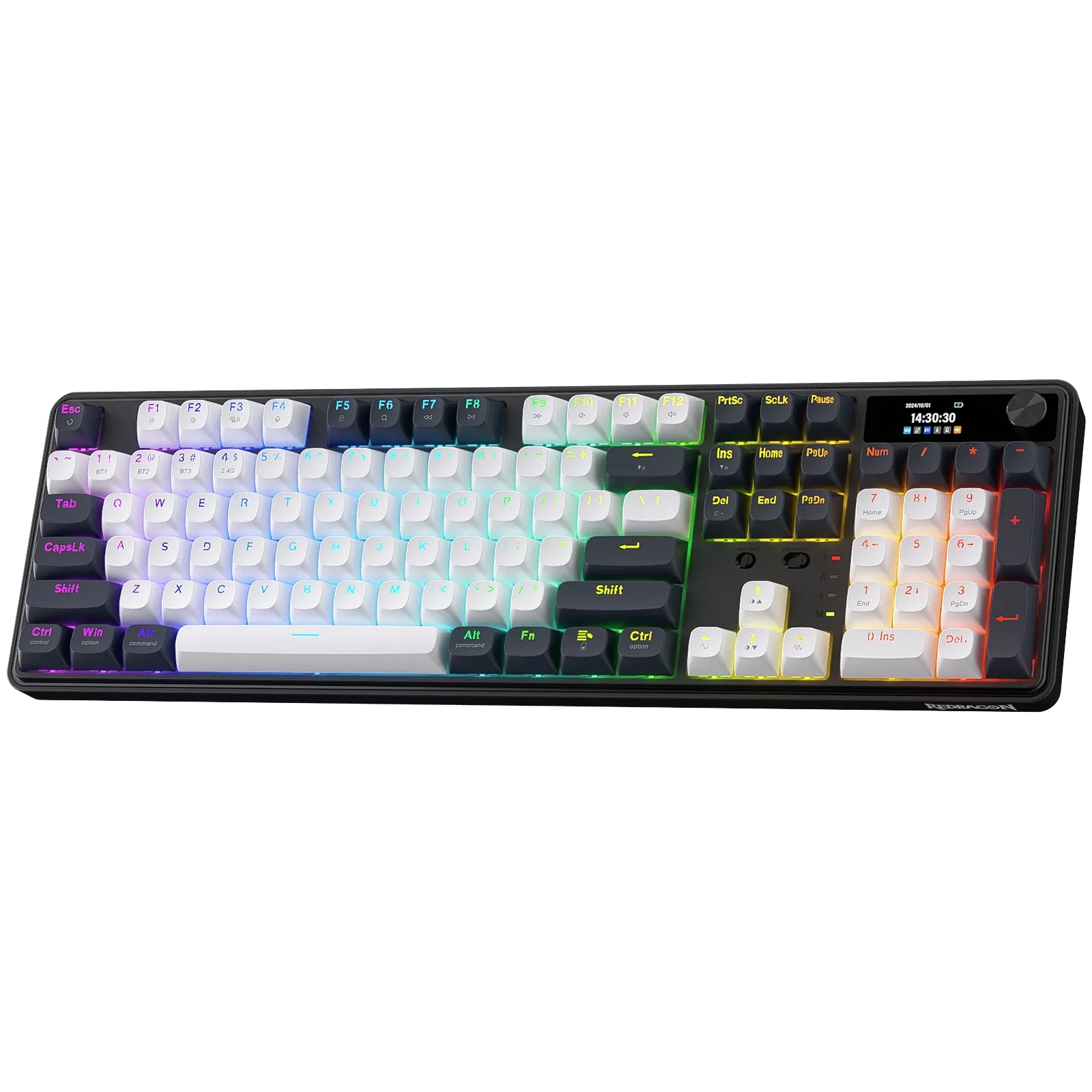 Redragon Wyvern LCD Pro K761 | 65% | Blanc | Sans-fil
