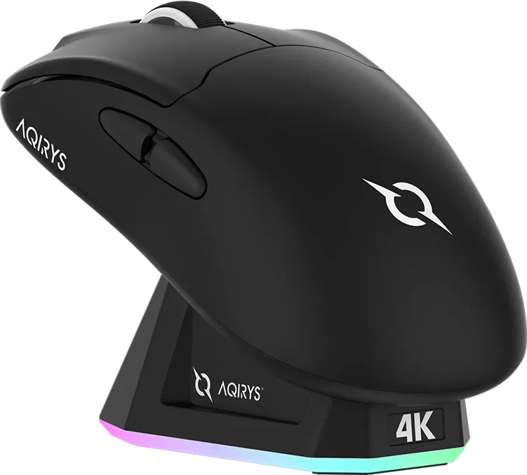 Souris gamer sans fil AQIRYS M60 noire avec dock de charge