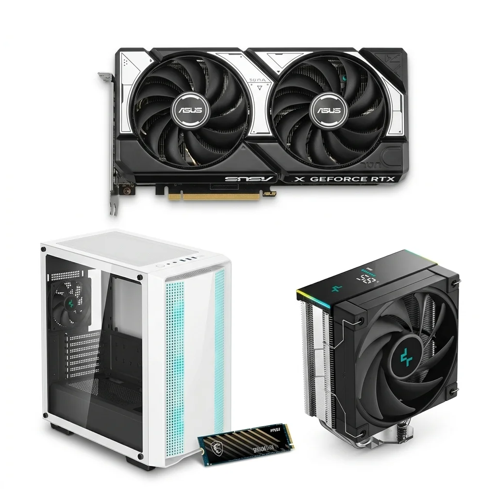 SKYMIL Level Up RTX 5060 Ti 16Go | 512Go NVMe | Blanc | Tunisie