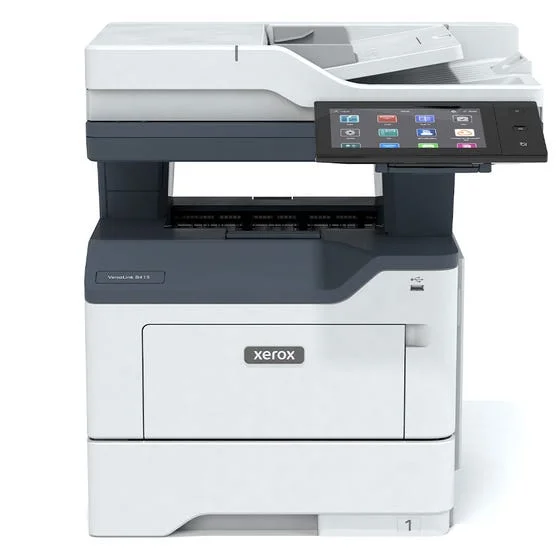 Multifonction laser monochrome Xerox VersaLink B415 avec écran tactile et chargeur de documents, vue de face