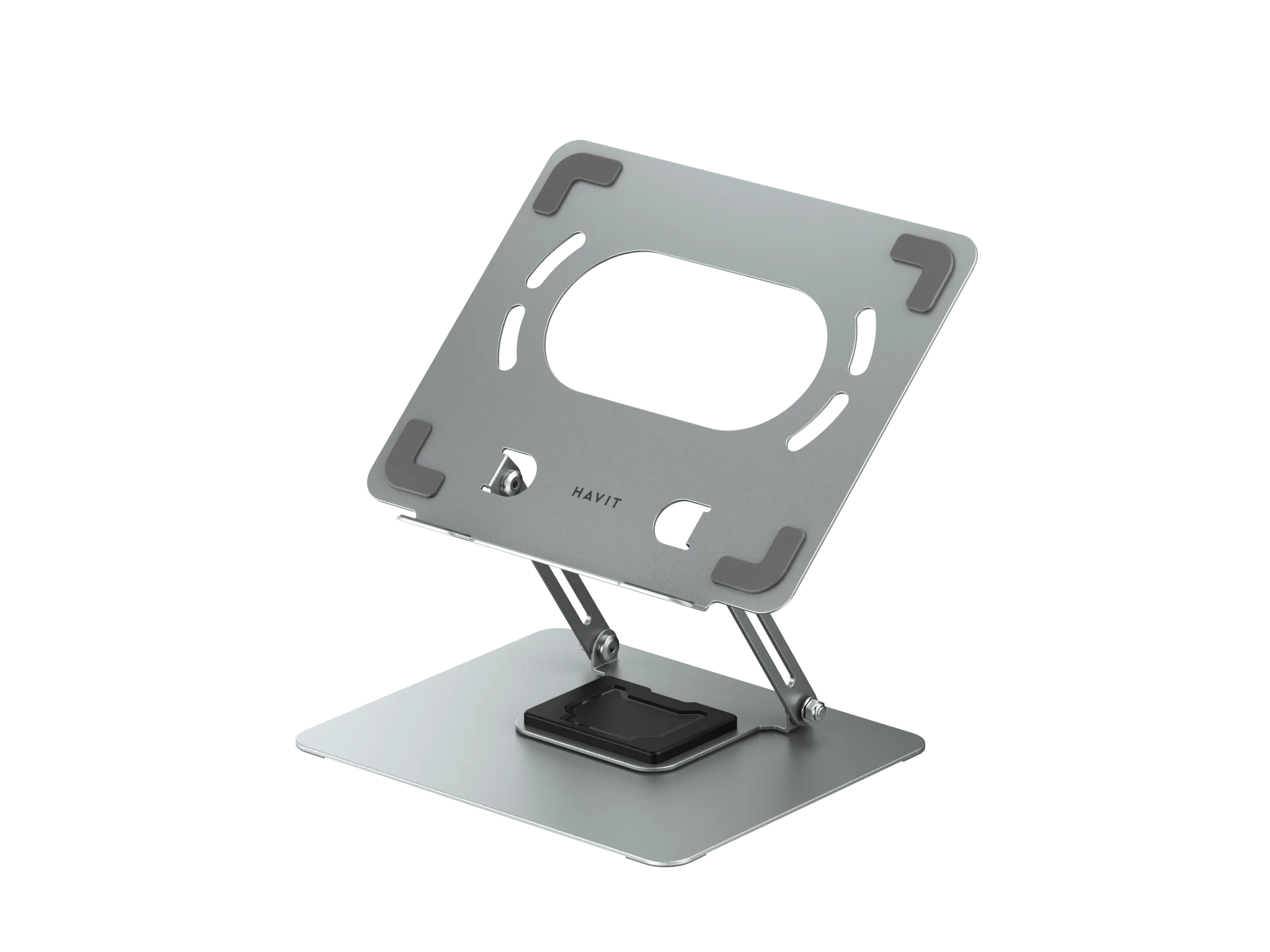 Support PC portable rotatif HAVIT ST7411 déplié, vue de face