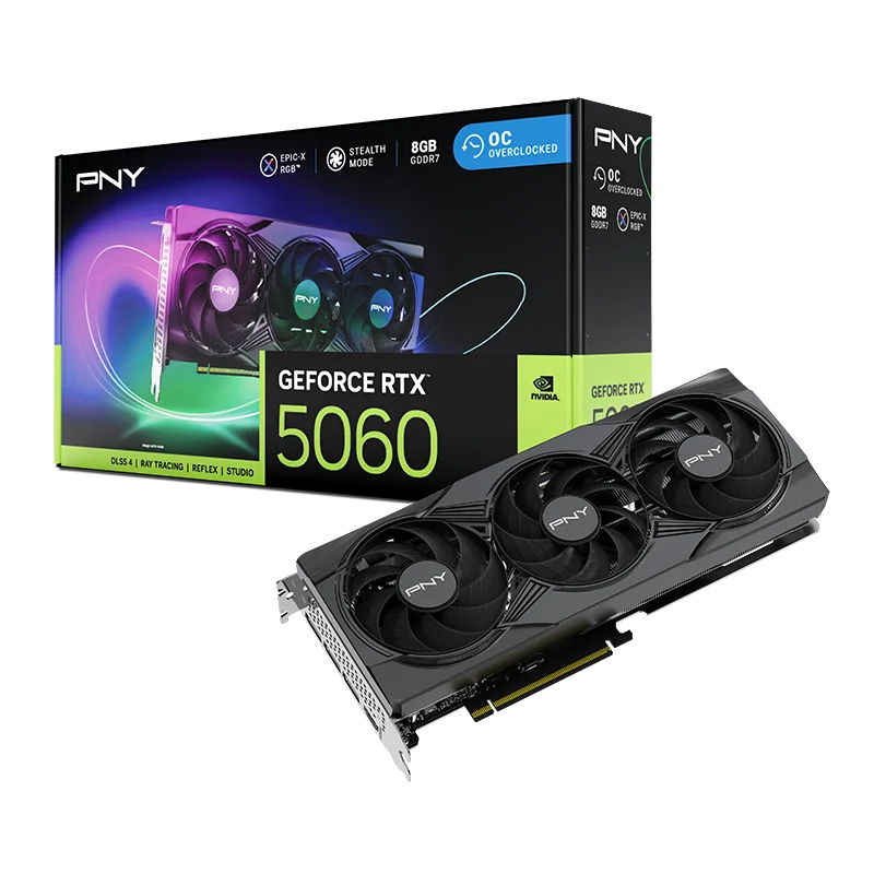 PNY RTX 5060 ARGB Epic-X RGB OC Triple Fan | Gaming 1080p